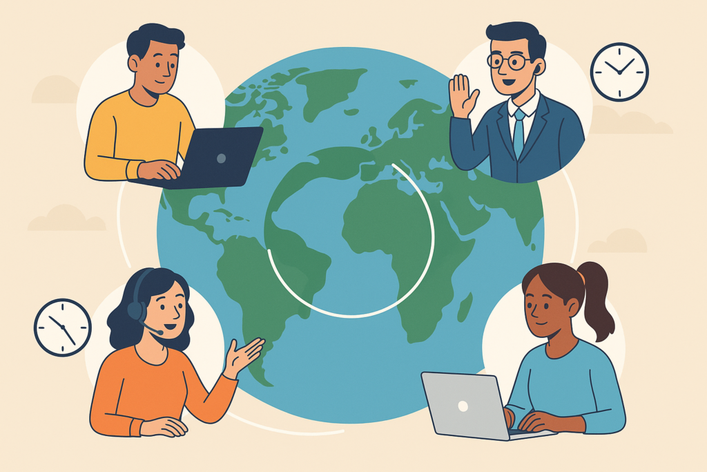 Jak organizować pracę, gdy zespół działa w różnych strefach czasowych